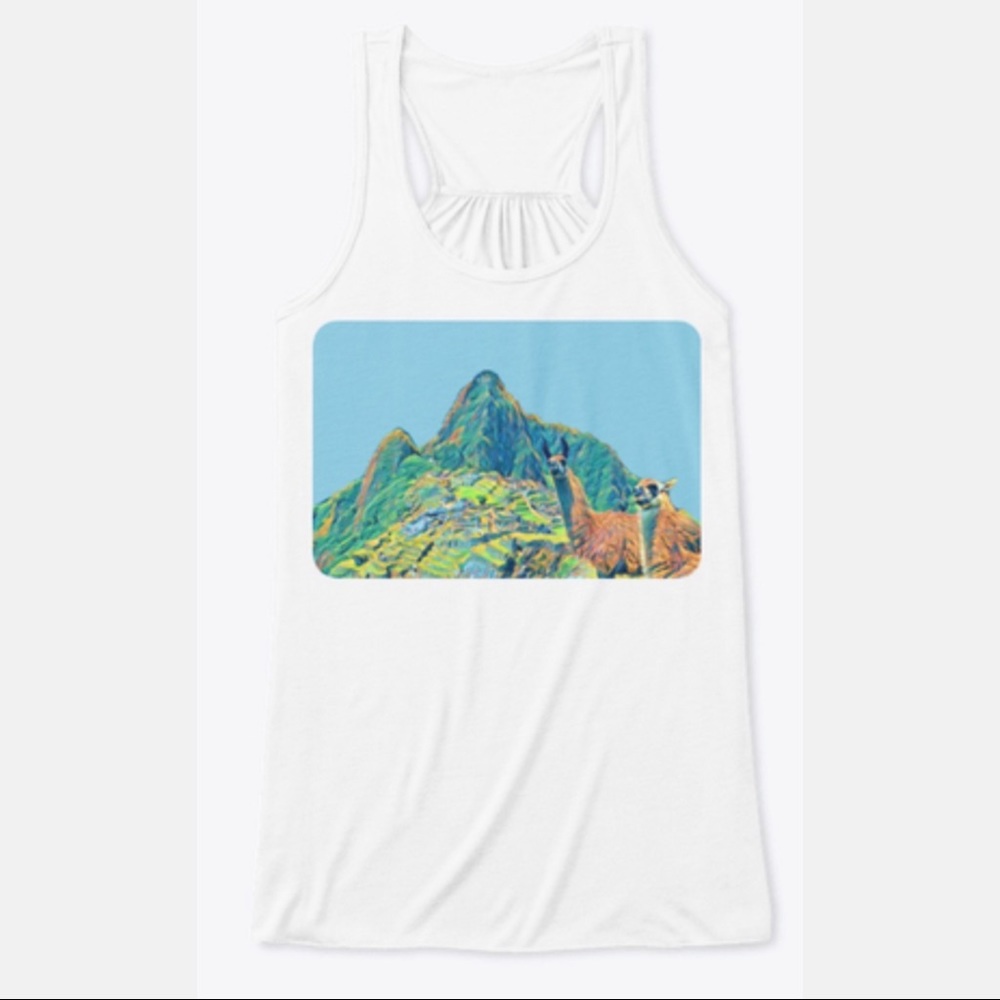 Casual tank top featuring-Machu Picchu